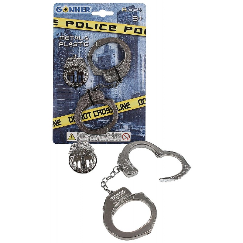 Gonher Police Handcuffs & Badge